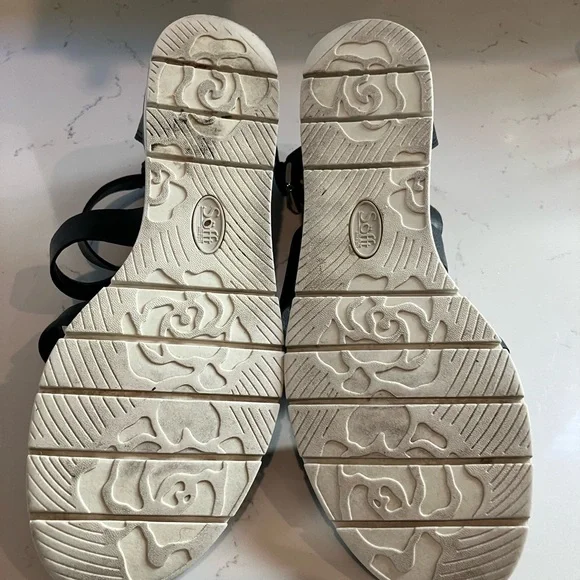 Sofft Starla Black Leather Strappy Ankle Strap Sandal Gladiator Size 11 - Picture 12 of 12